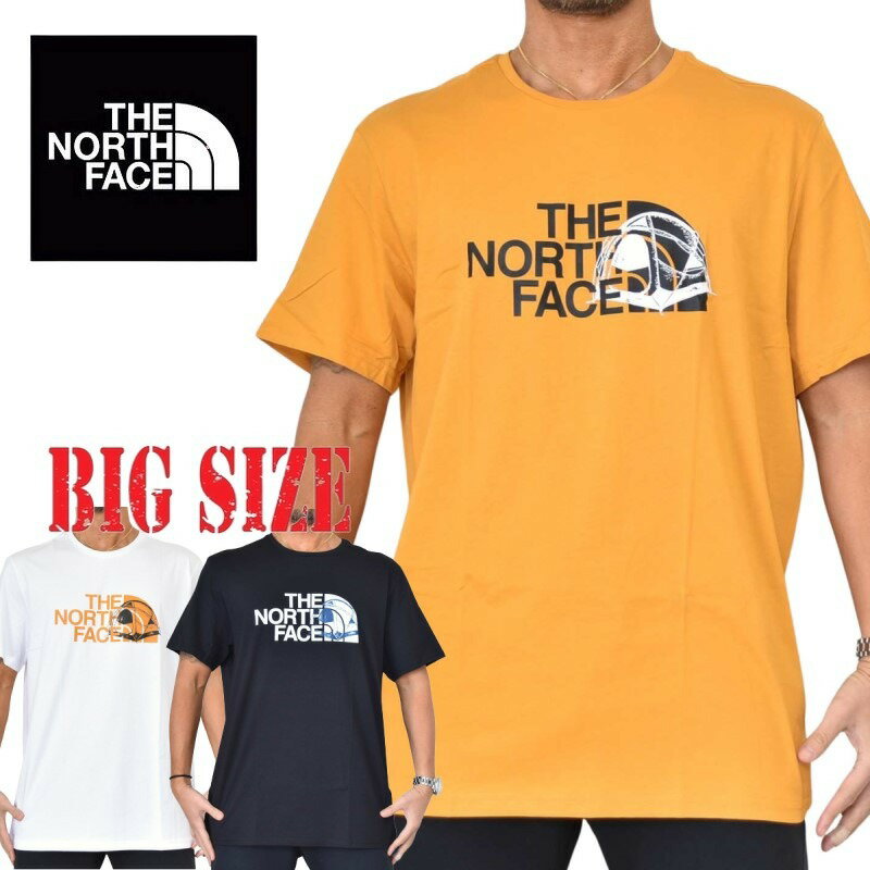 ノースフェイス 半袖 ロゴプリント Tシャツ Graphic HALF DOME EUライン 海外モデル 黒 白 黄色 THE NORTH FACE XL XXL 大きいサイズ メンズ XL XXL [M便 1/1]