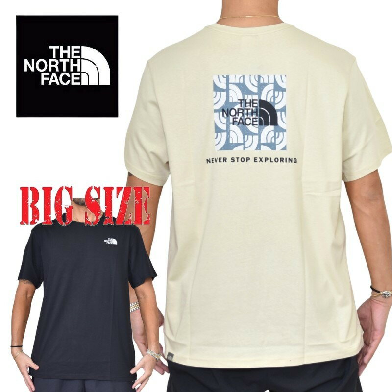 ノースフェイス 大きいサイズ メンズ 半袖 ロゴプリント Tシャツ Redbox TEE EUライン 海外モデル XL XXL THE NORTH FACE