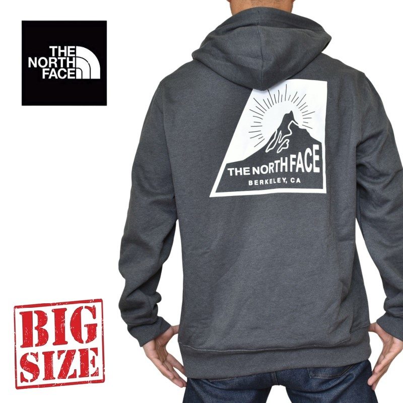 ノースフェイス 大きいサイズ メンズ プルオーバー パーカー 裏起毛 スウェット フーディー バックプリント グレー NOVELTY GRAPHIC HOODIE XL XXL XXXL USAモデル THE NORTH FACE あす楽