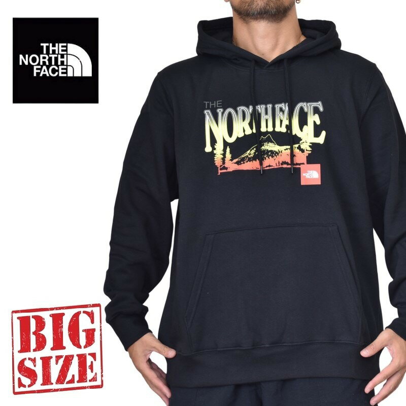 ノースフェイス 大きいサイズ メンズ プルオーバー パーカー 裏起毛 スウェット フーディー 黒 ブラック Places We Love Hoodie XL XXL XXXL USAモデル THE NORTH FACE あす楽