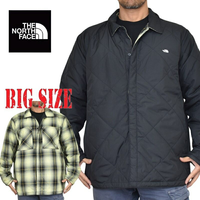 楽天BigSize DEF 大きいサイズメンズ大きいサイズ メンズ ノースフェイス リバーシブル 中綿ジャケット フランネル チェック柄 THE NORTH FACE Afterburner Insulated Flannel XXL XXXL