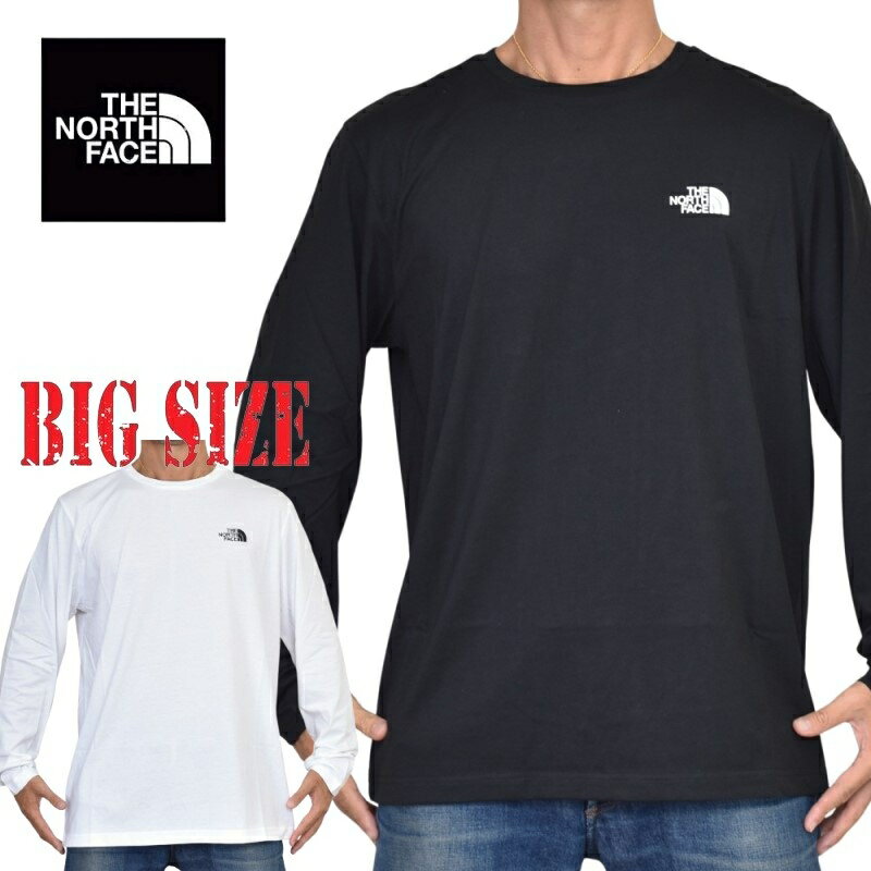 大きいサイズ メンズ THE NORTH FACE ノースフェイス L/S SIMPLE DOME TEE ロンT 長袖 Tシャツ ワンポイントプリント EUモデル