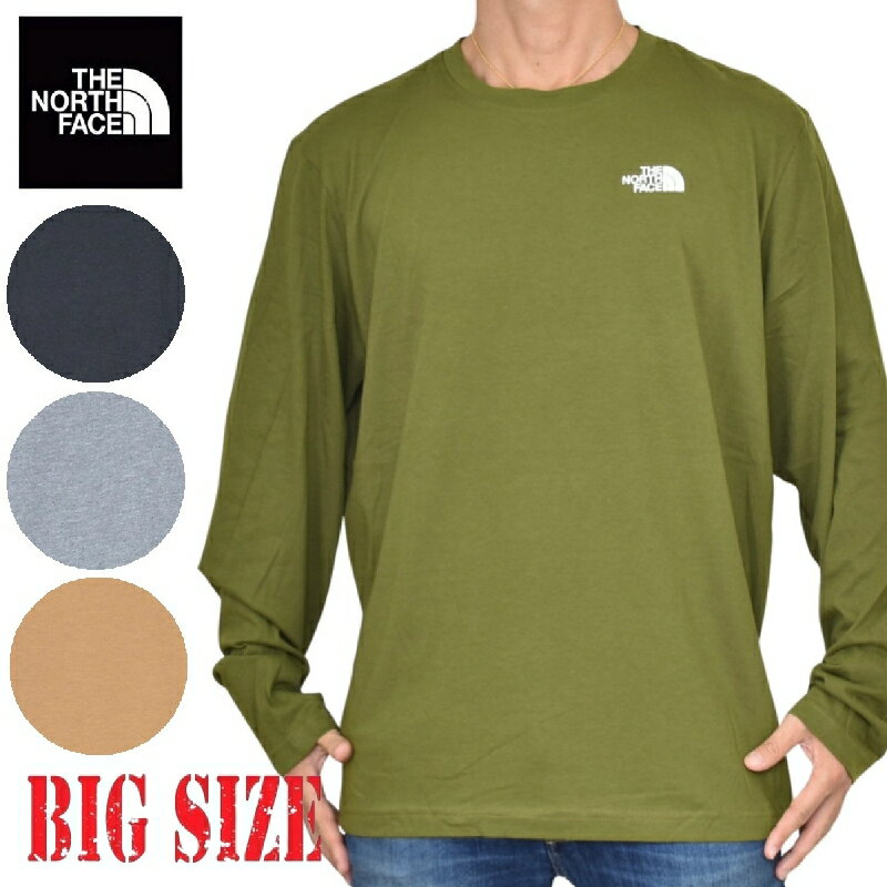 大きいサイズ メンズ ノースフェイス THE NORTH FACE ワンポイント刺繍 ロンT 長袖 Tシャツ LS EVOLUTION TEE XL XXL