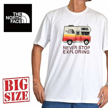 ノースフェイス 半袖 ロゴプリント Tシャツ USAモデル XL XXL 白 ホワイト THE NORTH FACE STANDARD FIT 大きいサイズ メンズ あす楽