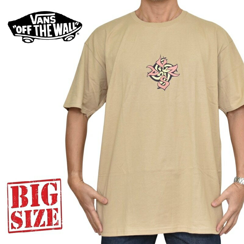 大きいサイズ メンズ VANS ヴァンズ バンズ 半袖Tシャツ クルーネック プリント XXL