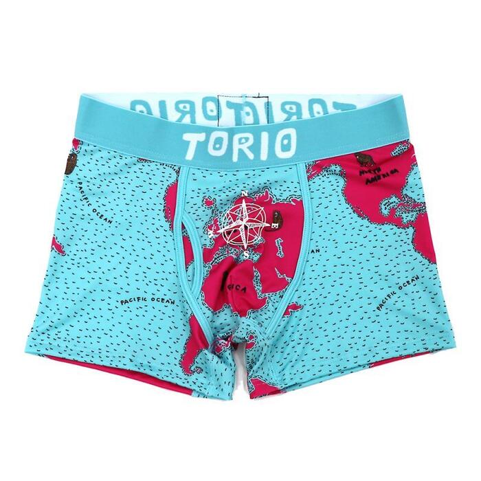 【TORIO UNDERWEAR】ボクサーパンツ メンズ トリオアンダーウェア 111470 チキュウ柄