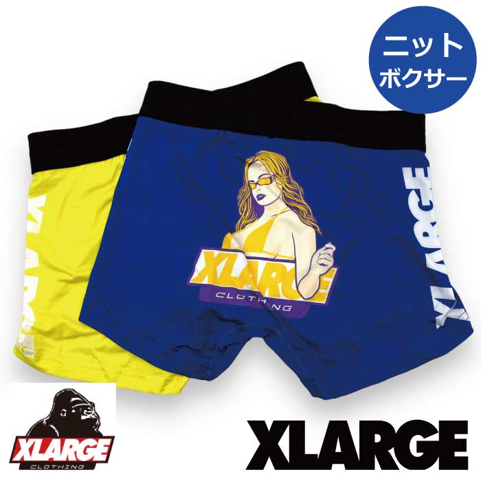 エクストララージ【X-LARGE】 メンズ ボクサー パンツ ビキニガール 18428700 ロゴ ニットボクサー ポリエステル90％