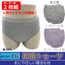 【綿混ショーツ】 2枚セット 婦人 レディース らくらく丈長 肌にやさしい履き心地 ボーダー柄