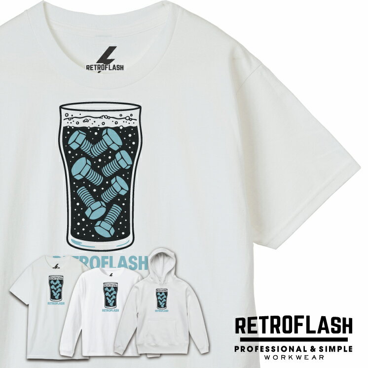 協力開發 - 【RETROFLASH レトロフラッシュ】トータルテンボスのSUSHI☆BOYS着用ブランド 半袖 Tシャツ ロンT パーカー レトロフラッシュ dr5100 BOLT IN A GLASS【キッズ、レディースあり】