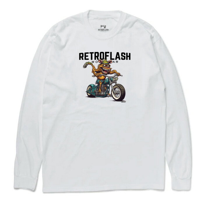 乐天商城 - 【RETROFLASH レトロフラッシュ】トータルテンボスのSUSHI☆BOYS着用 長袖 Tシャツ【BROWN MONSTER】dr1010