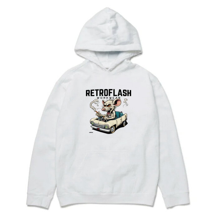 Rakuten - 【RETROFLASH レトロフラッシュ】トータルテンボスのSUSHI☆BOYS着用 フーデッド 長袖 パーカー 裏起毛【IVOLY RAT】dr2015