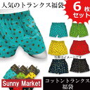 楽天デックスとエルのパンツ屋さんトランクス メンズ Sunny Market サニーマーケット 79325-6 可愛い コットン 100％ 犬 アルマジロ タヌキ アウトドア 音楽 フィッシング お買得アソート ブランド福袋 6枚セットが登場！