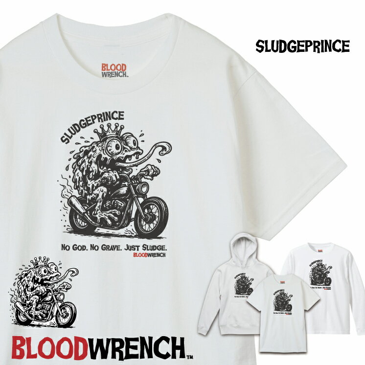 乐天商城 - 【BLOODWRENCH ブラッドレンチ】グラフィック半袖 Tシャツ ロンT パーカー bw-001 SLUDGEPRINCE【キッズ、レディースあり】