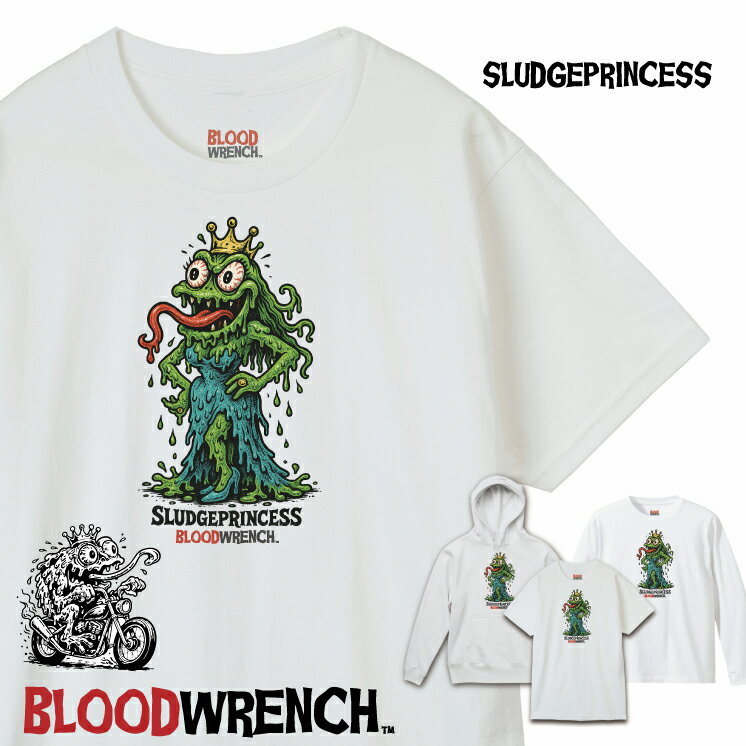 Rakuten - 【BLOODWRENCH ブラッドレンチ】グラフィック半袖 Tシャツ ロンT パーカー bw-013 SLUDGEPRINCESS-2【キッズ、レディースあり】