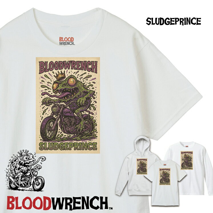 Rakuten - 【BLOODWRENCH ブラッドレンチ】グラフィック半袖 Tシャツ ロンT パーカー bw-101 SLUDGEPRINCE MOTOR1【キッズ、レディースあり】