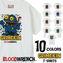 【BLOODWRENCH ブラッドレンチ】新ブランド グラフィック Tシャツ XS-XL gk-001 GLIMEKIN(グライムキン)シリーズ 【選べる10色】
