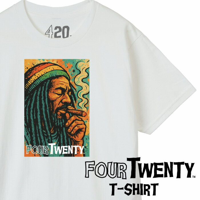乐天商城 - 【FOUR TWENTY フォートゥエンティ】グラフィック Tシャツ XS-XL 新ブランド ft-008 RASTA MAN