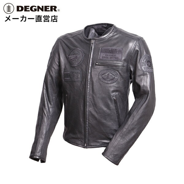 デグナー DEGNER メッシュレザージャケット 21SJ-8 メンズ 牛革 夏 黒 ブラック