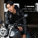 DEGNER デグナー フード付きレザージャケット メンズ 本革 レザー 羊革 24SJ-3【無料ラッピング】