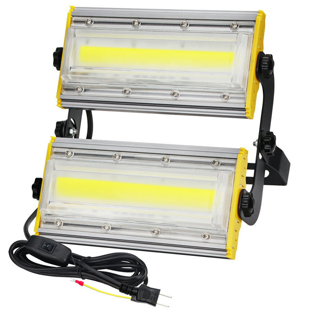 【即納】12台セット LED 投光器 100W 16500LM スイッチ付き AC 80-150V 昼光色 6000K 広角240度 IP67防水 3Mケーブル コード付き ledライト 長寿命 看板灯 集魚灯 野外灯 作業灯 駐車場灯 屋内 屋外 照明 船舶 送料無料 PSE