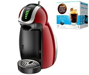 【アイスコーヒーカプセル1箱付き】【お取り寄せ】『ネスカフェ ドルチェ グスト ジェニオ2プレミアム』MD9771-WR ワインレッド[MD9771WR][専用カプセル式コーヒーメーカー]