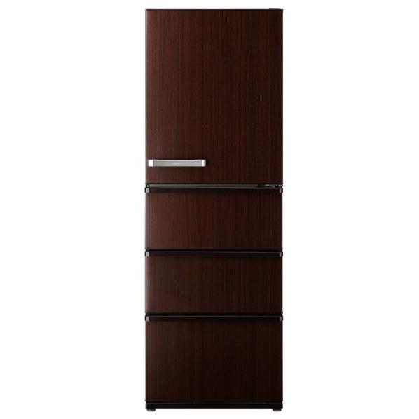 AQUA (右開き) 430L 4ドア冷蔵庫 Delie（デリエ）AQR-V43P(T) ダークウッドブラウン AQRV43PT (納期目安1?2週間)