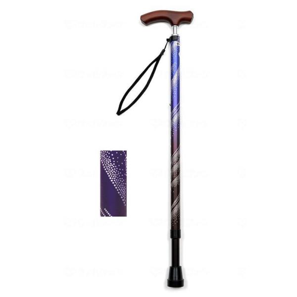 ウェルファン 夢ライフステッキ スリムネック伸縮ベーシックタイプ (柄) スラッシュ (9736) 杖 ※メーカ..