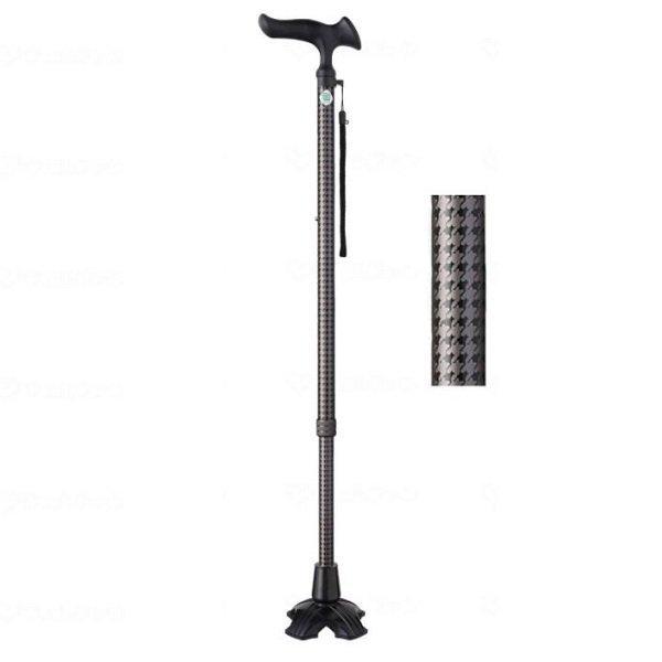 フジホーム かるがも オム4点DX 千鳥格子 (ステッキ 杖) (386201) ※メーカー (ウェルファン) 直送 (介..