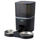 エレコム ペット用自動給餌器 (2匹用) PET-AF02BK ブラック PETAF02BK (メーカー注文品)