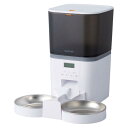 エレコム ペット用自動給餌器 (2匹用) PET-AF02WH ホワイト PETAF02WH (メーカー注文品)