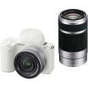 ★お買い得品★SONY デジタル一眼カメラ・ダブルズームレンズキット α VLOGCAM ZV-E10 II ホワイト ZV-E10M2X W (納期目安1-2週間) ZVE10M2X W ※正規代理店