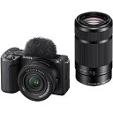 ★お買い得品★SONY デジタル一眼カメラ・ダブルズームレンズキット α VLOGCAM ZV-E10 II ブラック ZV-E10M2X B (納期目安1-2週間~) (新品) ZVE10M2XB ※正規代理店