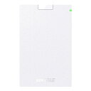 BUFFALO ポータブルハードディスク (1TB) HD-PCG1.0U3-BWA ホワイト HDPCG1.0U3BWA (納期目安1-2週間)