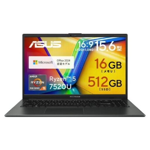 ASUS ノートパソコン Vivobook Go 15 オリジナル ミックスブラック E1504FA-R5165WSBLE4 (納期目安1-2週間) ASUS ノートパソコン Vivobook Go 15 オリジナル ミックスブラック E1504FA-R5165WSBLE4 (納期目安1-2週間)