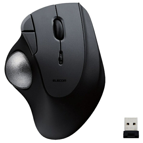 エレコム 2.4GHz無線トラックボール IST 5ボタン 人工ルビーモデル ブラック M-IT10DRBK (納期目安1-2週間) MIT10DRBK