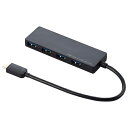 エレコム USB Type-C接続USB3.1ハブ (4ポート・15cm) U3HC-A429BXBK ブラック U3HCA429BXBK (納期目安1-2週間...