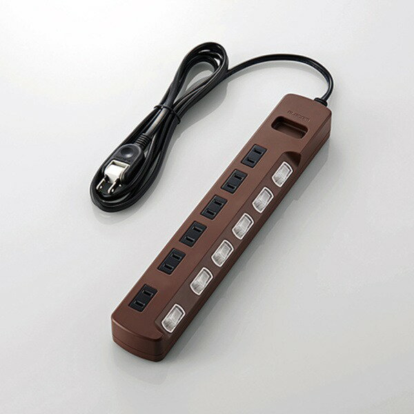 エレコム スイッチ付雷ガードタップ (6個口・2m) Color Style T-BR04-2620BR ブラウン TBR042620BR (納..