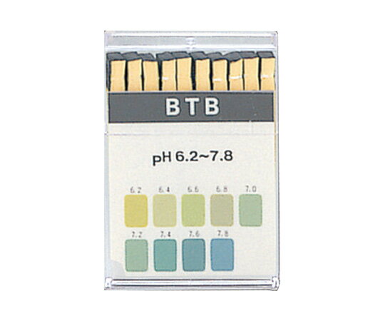 pH6.2〜7.8 変色表示付きブックタイプ、1枚の大きさ7×70mm　