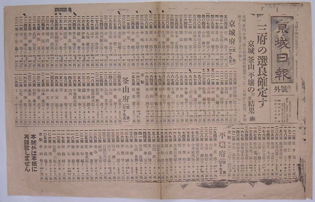 【中古】京城日報第二号外