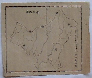 【中古】山口県厚狭郡図(白地図)