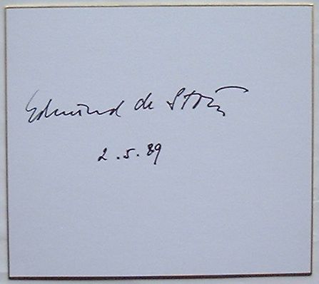 【中古】エドモン・ド・シュトウツ　サイン色紙
