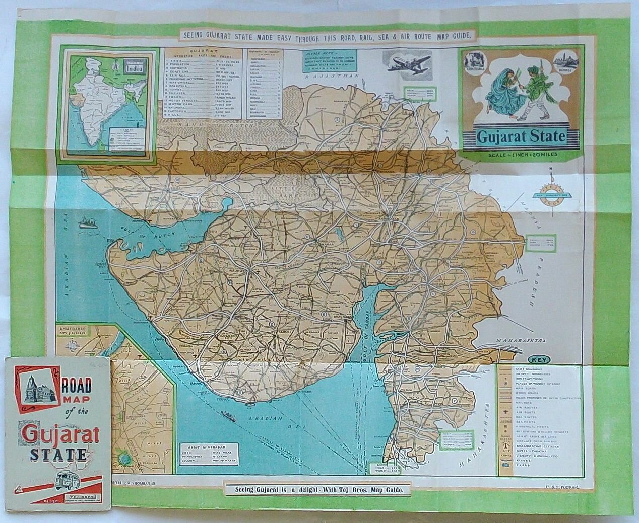 yÁzRoad Map of the Gujarat State(p)