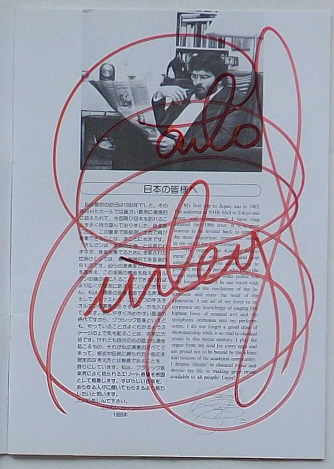 Rakuten - 【中古】カルロ・カーリー自筆サイン入り演奏会プログラム カルロ・カーリーオルガンリサイタル