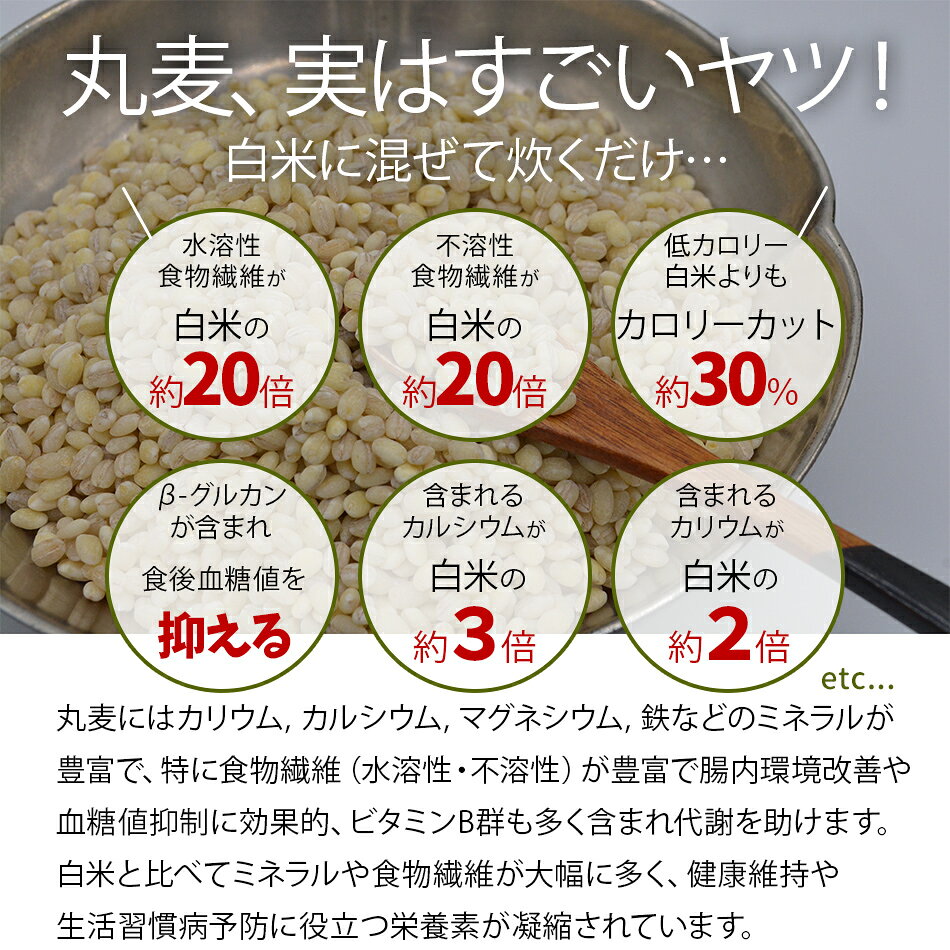 お米高騰の救世主！長崎県産 丸麦1kg 大麦【ネコポス送料無料】 全国一律送料無料 ...
