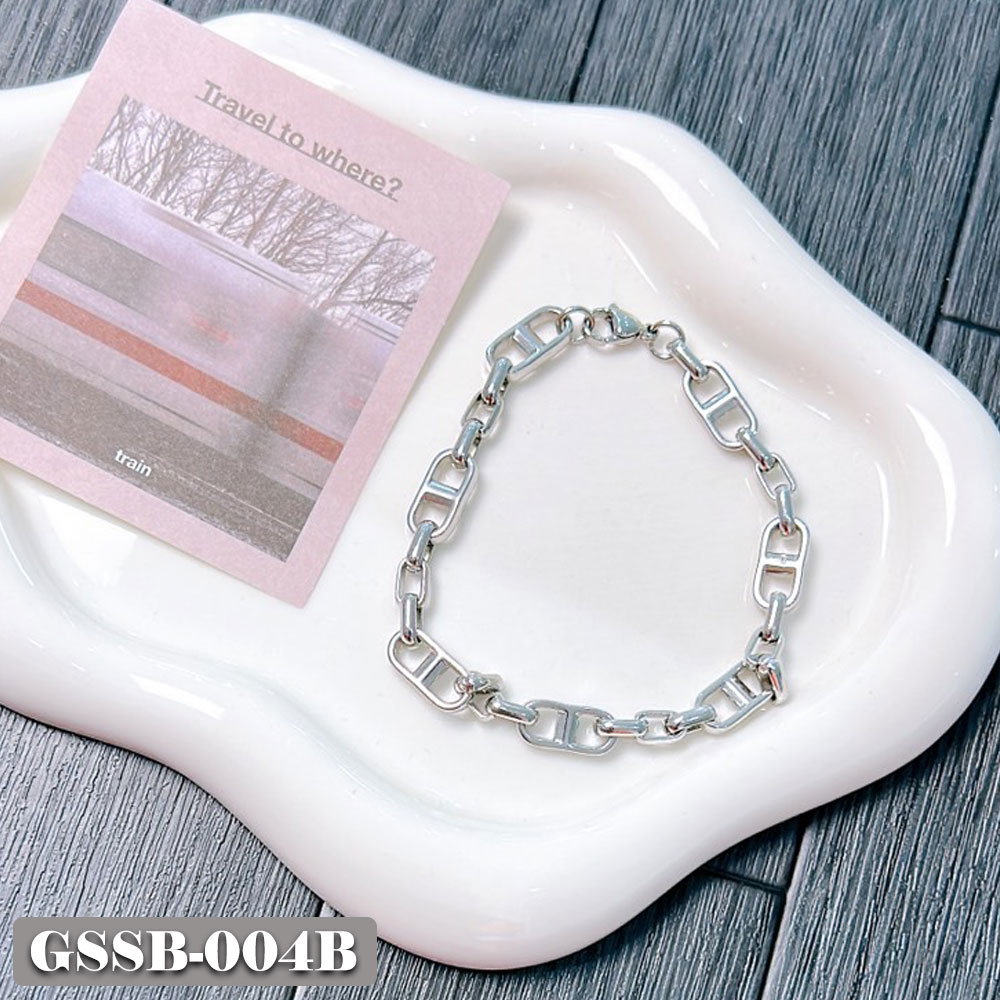 Stainless Steel Chain Bracelet SILVER【GSSB-004B】｜ステンレス チェーンブレスレット シルバー メンズ レディース｜変色・サビに強い ユニセックス アクセサリー 細身 ペア対応
