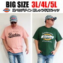 メンズ 大きいサイズ ブランド Dickies ディッキーズ Tシャツ 半袖 3L 4L 5L スミクロ グリーン ホワイト オレンジ オーバーサイズ ビックシルエット プリント ワンポイント プリント レディース ユニセックス ペア オススメ 春 秋 冬