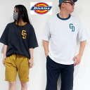 メンズ 大きいサイズ ブランド Dickies ディッキーズ Tシャツ リンガー 半袖 M L LL オーバーサイズ ビックシルエット プリント ワンポイント プリント レディース ユニセックス ペア オススメ 春 秋 冬