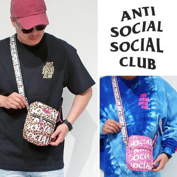 【入手困難 送料無料】ANTI SOCIAL SOCIAL CLUB アンチソーシャルソーシャルクラブ バッグ ブランド ユニセックス メンズ ボディーバッグ PINK BEIGE ヒョウ柄 レオパード