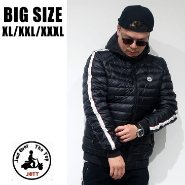 大きいサイズ メンズ ブランド アウター ダウン XL XXL XXXL XXXXL 2L 3L 4L 5L 黒 ブラック ダウンジャケット 防風 防寒 軽量 アメカジ ストリート 国内正規品 ジョット Just Over The Top 3900-COLIN J999 大人 30代 40代 50代