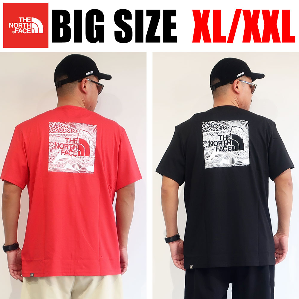 THE NORTH FACE ノースフェイス メンズ 大きいサイズ Tシャツ ブランド 半袖 XL XXL 2L 3L 4L 白 ブラック レッド ホワイト 新作 トレッキング アウトドア シンプルロゴ Uネック 丸襟 丸首 カットソー 大人 30代 40代 50代 NF0A2ZXE